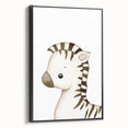 Stretched Canvas Art for Kids – Cute Watercolor Zebra Print