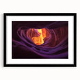 Framed landscape artwork showcasing vibrant canyons in rich earth tones, featuring a sleek black mat and frame, ideal for enhancing home decor aesthetics.