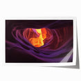 Stunning landscape print of vibrant canyons showcasing rich reds and oranges, rolled for easy transport and framed display options, perfect for home décor.