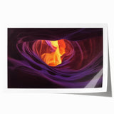 Stunning landscape print of vibrant canyons showcasing rich reds and oranges, rolled for easy transport and framed display options, perfect for home décor.