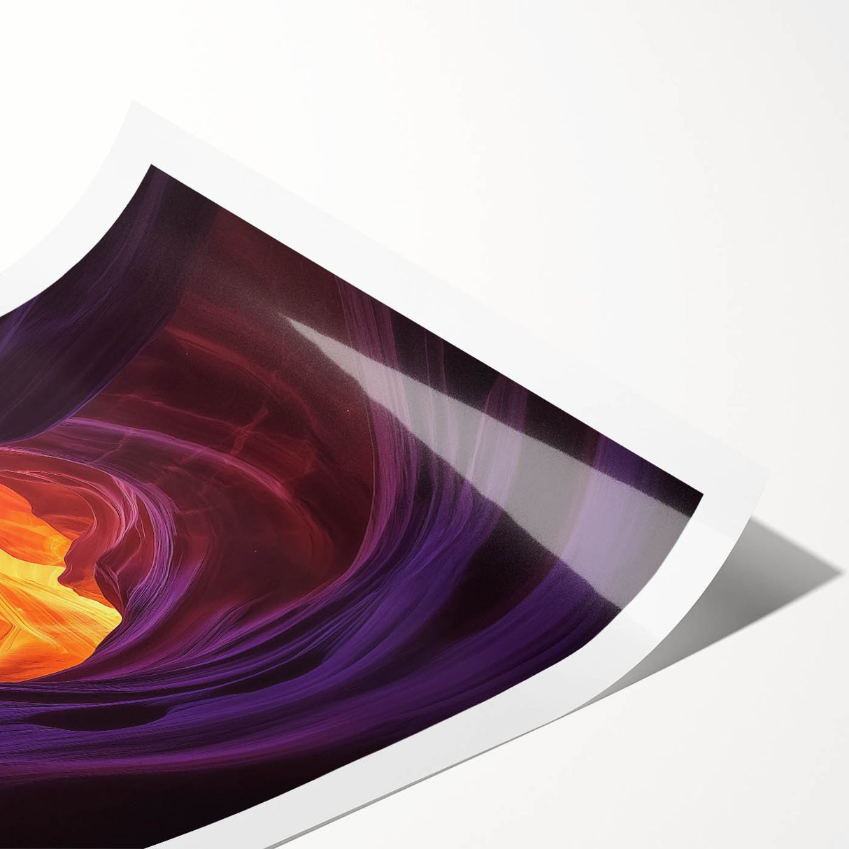 Vibrant landscape print showcasing majestic canyons in rich colors, rolled for easy shipping and display, perfect for enhancing home decor aesthetics.