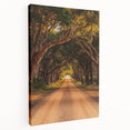 Stretched canvas art depicting a serene countryside landscape with rolling hills and lush greenery, showcasing vibrant colors and intricate details, ideal for home decor.