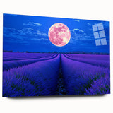 Acrylic landscape artwork showcasing vibrant fields in a side view, elegantly framed without pins, perfect for enhancing modern decor. Ideal for nature lovers.