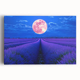 Stretched canvas artwork depicting vibrant green fields under a clear blue sky, showcasing a serene landscape ideal for enhancing home decor and tranquility.