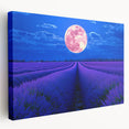 Vibrant stretched canvas artwork depicting a serene landscape with lush green fields and a bright blue sky, ideal for enhancing home decor and creating a calming atmosphere.