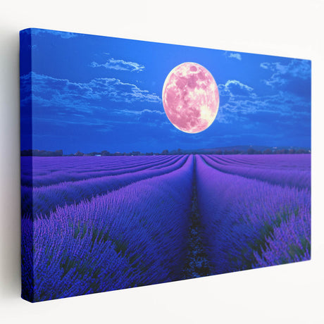 Vibrant stretched canvas artwork depicting a serene landscape with lush green fields and a bright blue sky, ideal for enhancing home decor and creating a calming atmosphere.