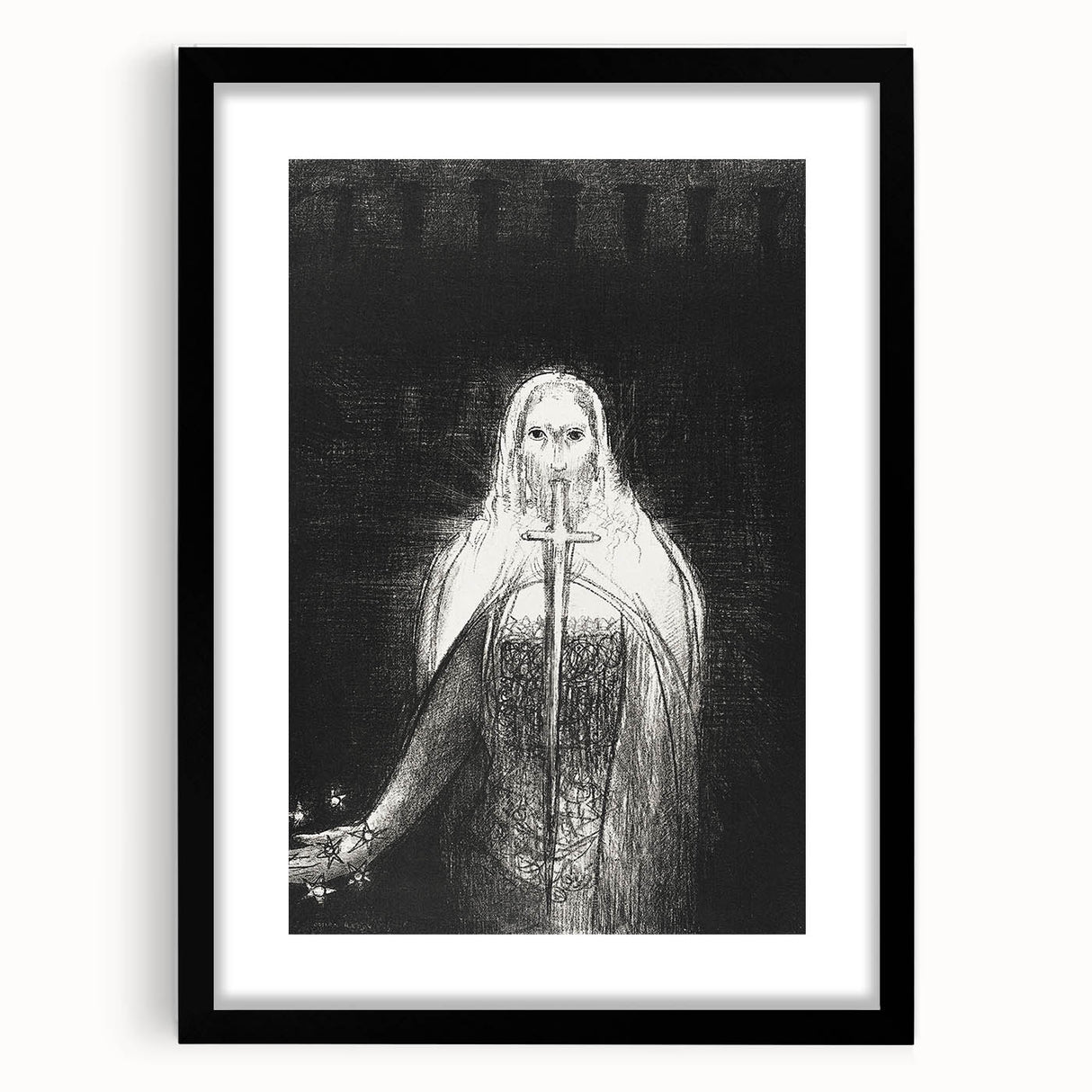 Modern Wall Art: Odilon Redon’s Mystical Sword and Stars Artwork