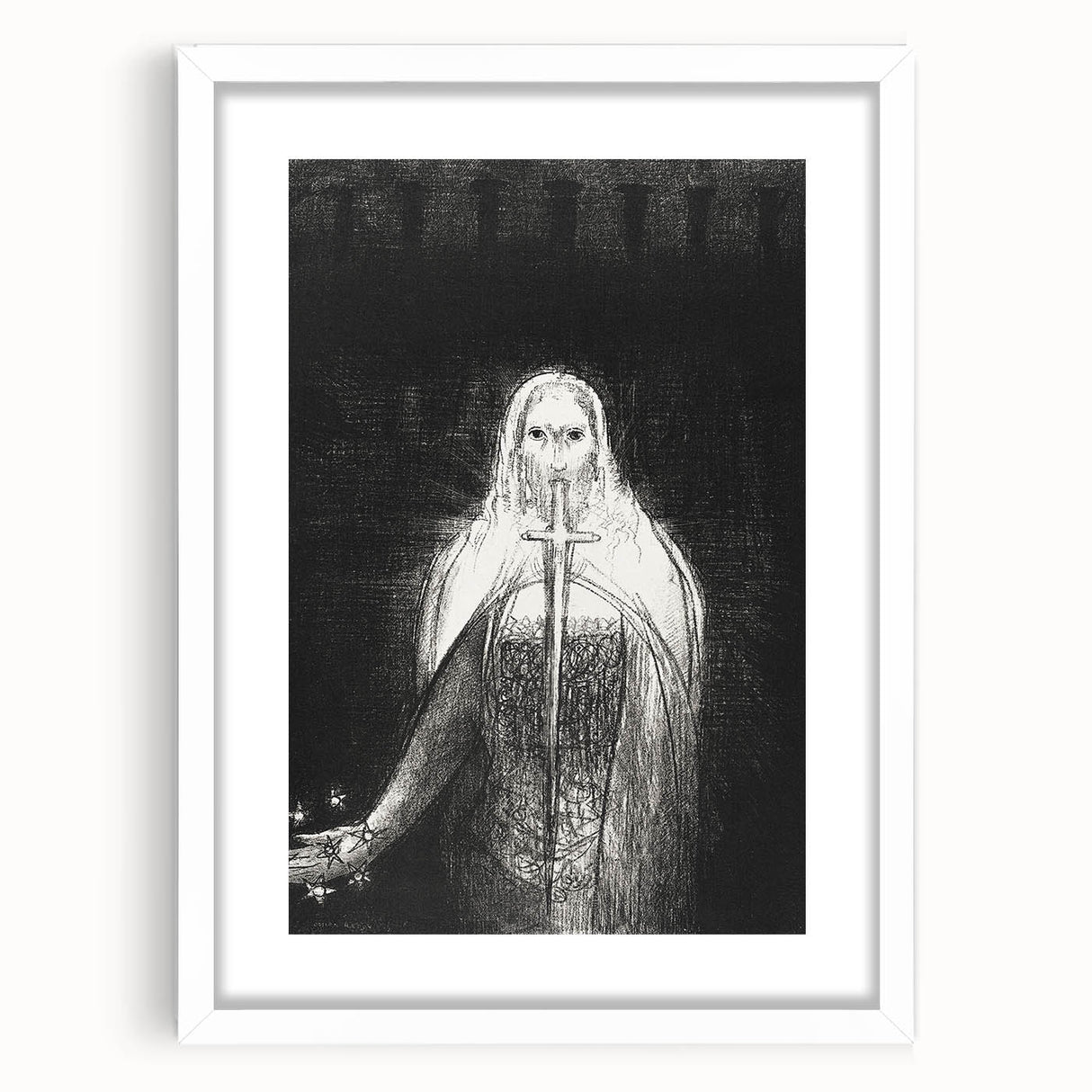 Modern Wall Art: Odilon Redon’s Mystical Sword and Stars Artwork