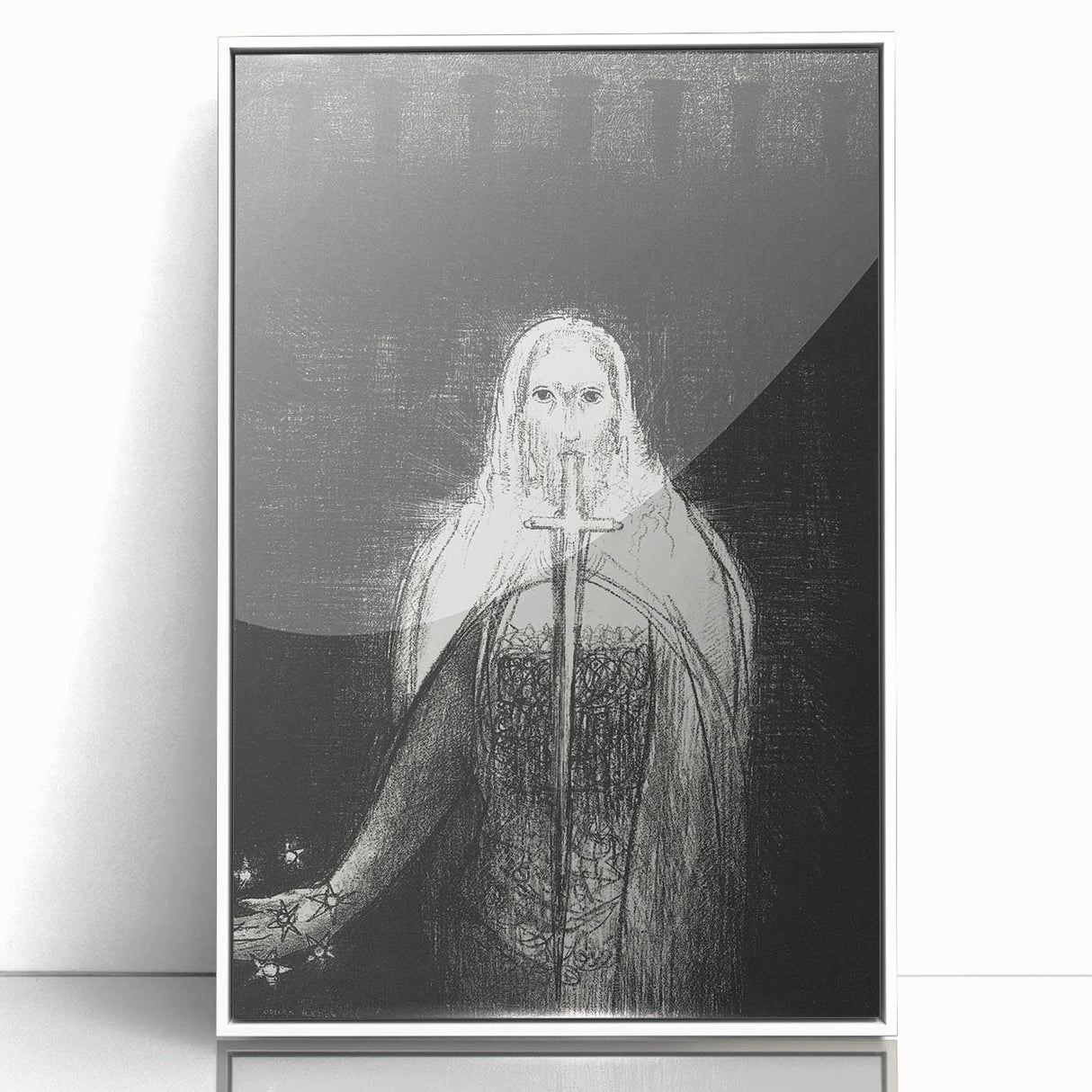Modern Wall Art: Odilon Redon’s Mystical Sword and Stars Artwork