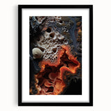 Extra large abstract art print featuring textured, colorful swirls on a framed canvas, ideal for living room decor.