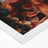 Art deco poster featuring geometric patterns and metallic gold accents on rolled canvas, suitable for dining room decor.