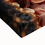 Black and white landscape art painting on stretched canvas, featuring a close-up of natural elements.