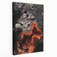 Large stretched canvas wall art featuring close-up natural elements in muted earth tones, suitable for kitchen decor.