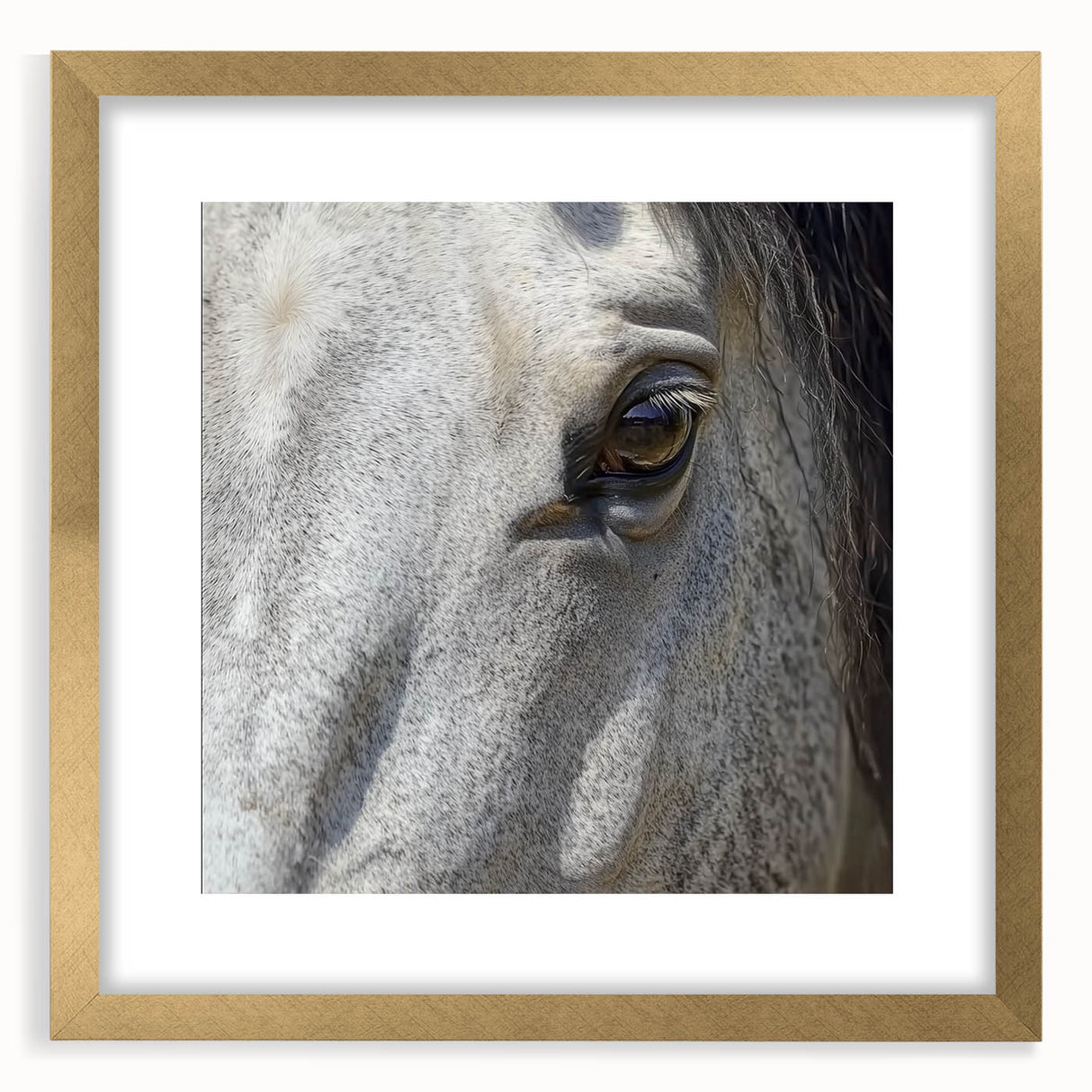 Extra large abstract art print featuring textured brush strokes in earthy tones, framed in gold, ideal for living room decor.