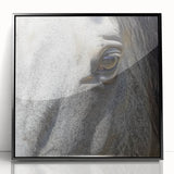 Large abstract wall art featuring a close-up of an animal in black and white, acrylic framed, ideal for modern decor.