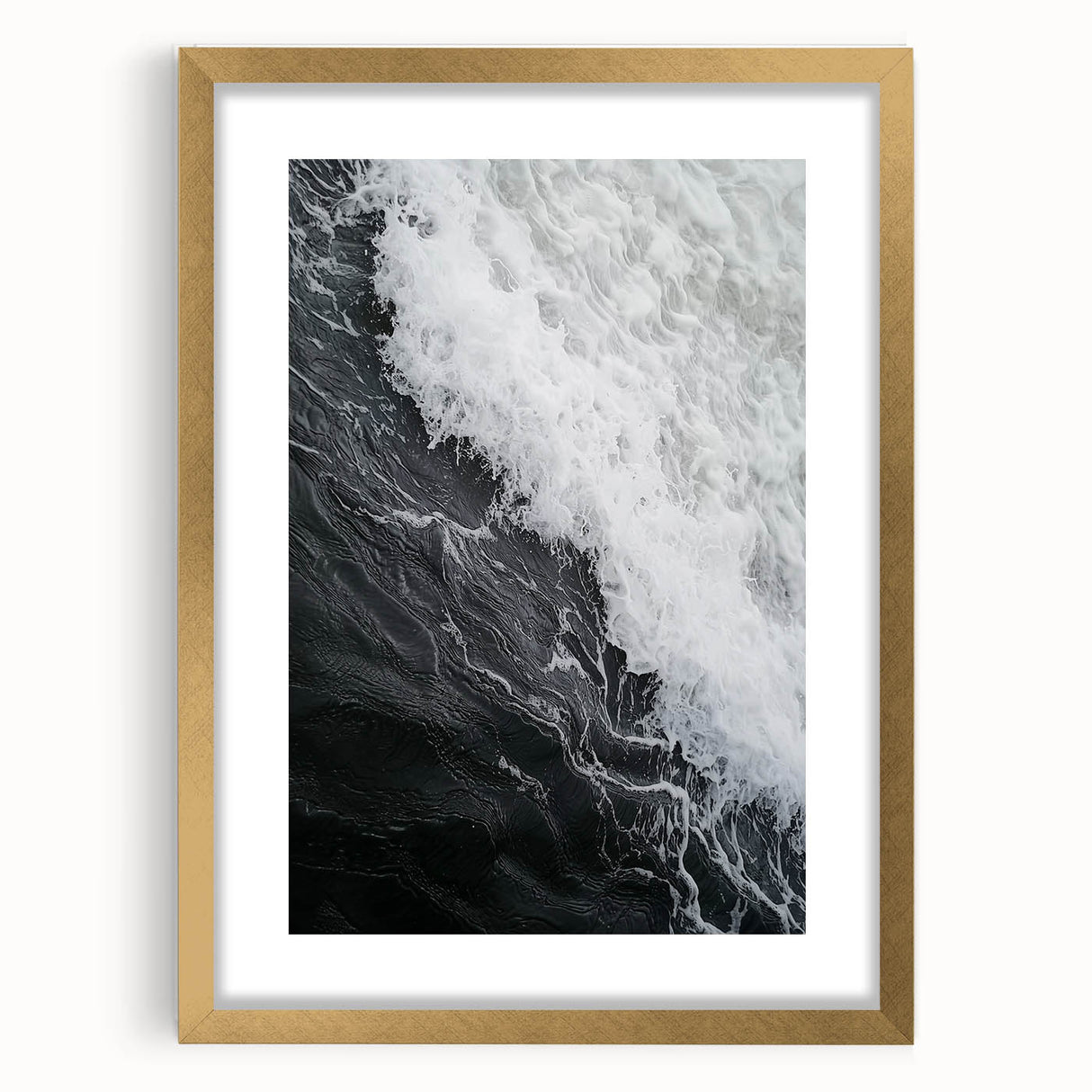 Extra large abstract art print featuring textured blue and green swirls on a canvas, ideal for living room decor.