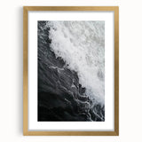Extra large abstract art print featuring textured blue and green swirls on a canvas, ideal for living room decor.