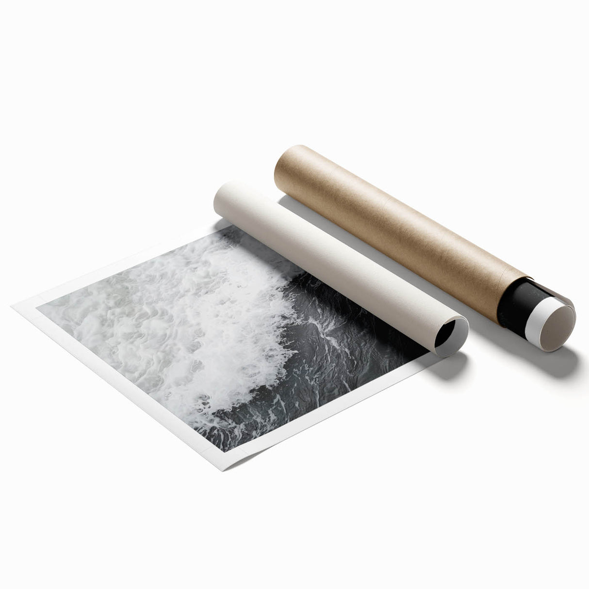 Extra large rolled print featuring close-up floral art in soft pastel colors, ideal for classy bathroom wall art.