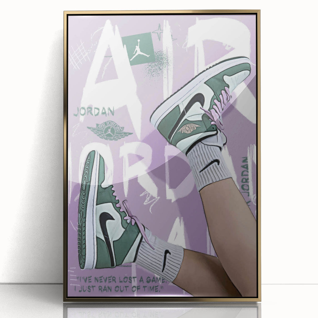 Modern Pop Art Wall Art - Green and Purple Canvas for Urban Décor