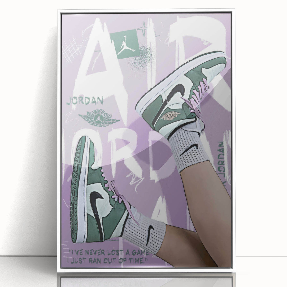 Modern Pop Art Wall Art - Green and Purple Canvas for Urban Décor