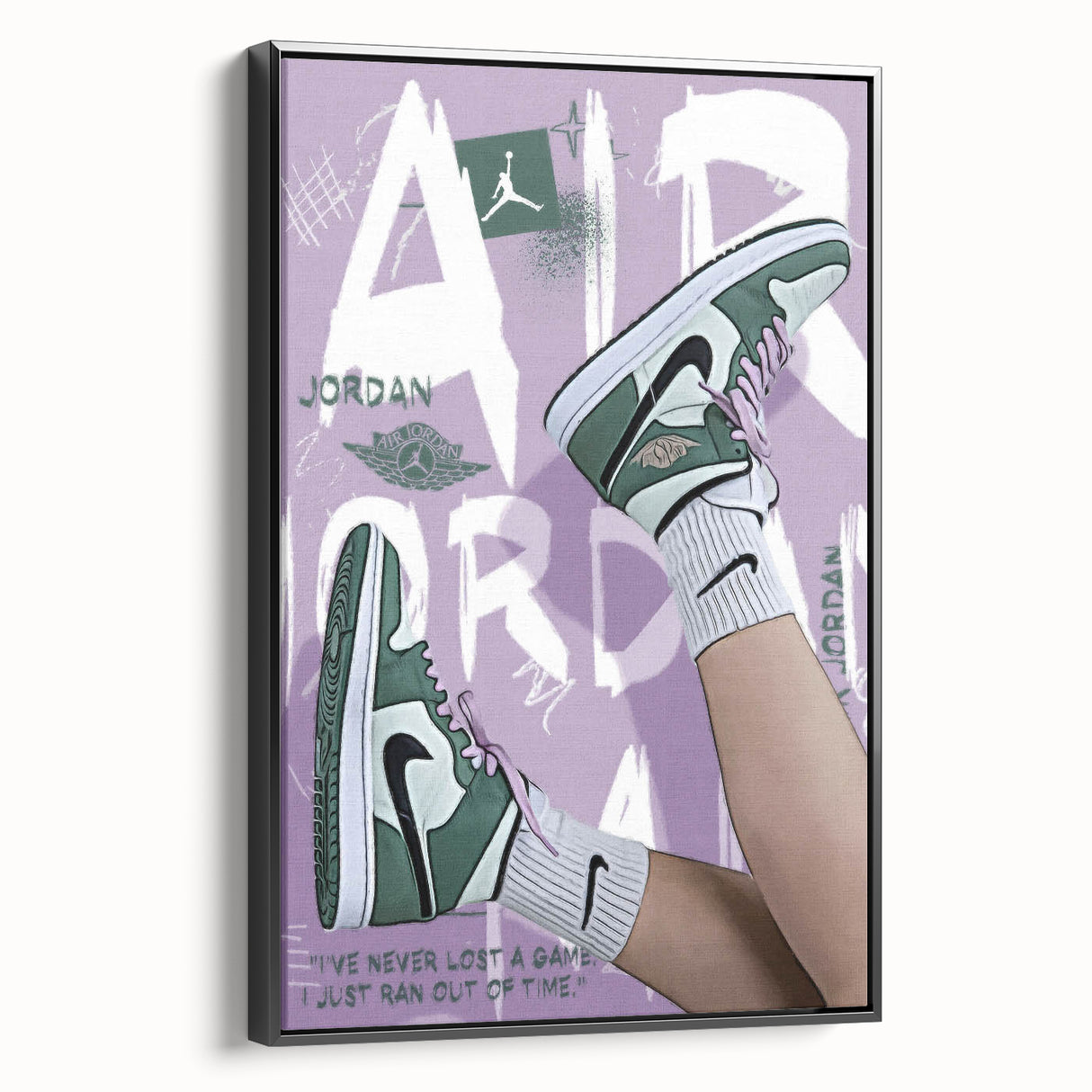 Modern Pop Art Wall Art - Green and Purple Canvas for Urban Décor