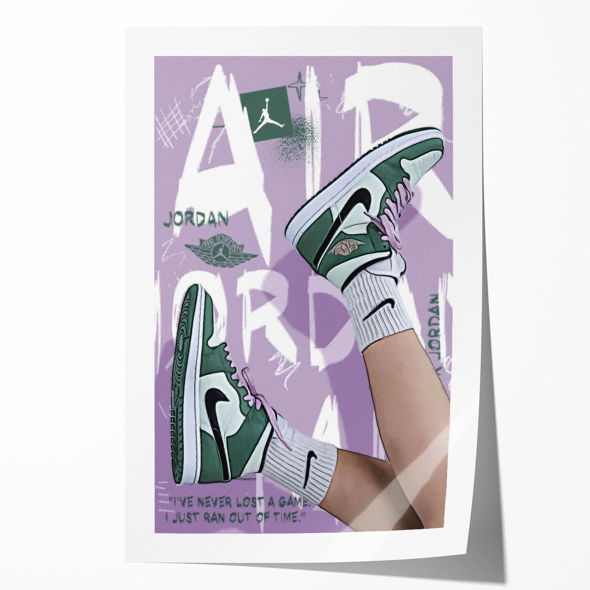 Modern Pop Art Wall Art - Green and Purple Canvas for Urban Décor