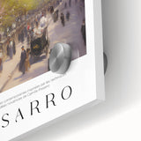 Large abstract wall art in mid-century modernist style with vibrant hues on acrylic glass, ideal for dining room ambiance.