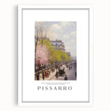 Abstract art print featuring swirls of blue and green, framed in white, suitable for dining room or bedroom decor.