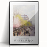 Large abstract wall art featuring mid-century modernist swirls in black and white, acrylic print framed in black.