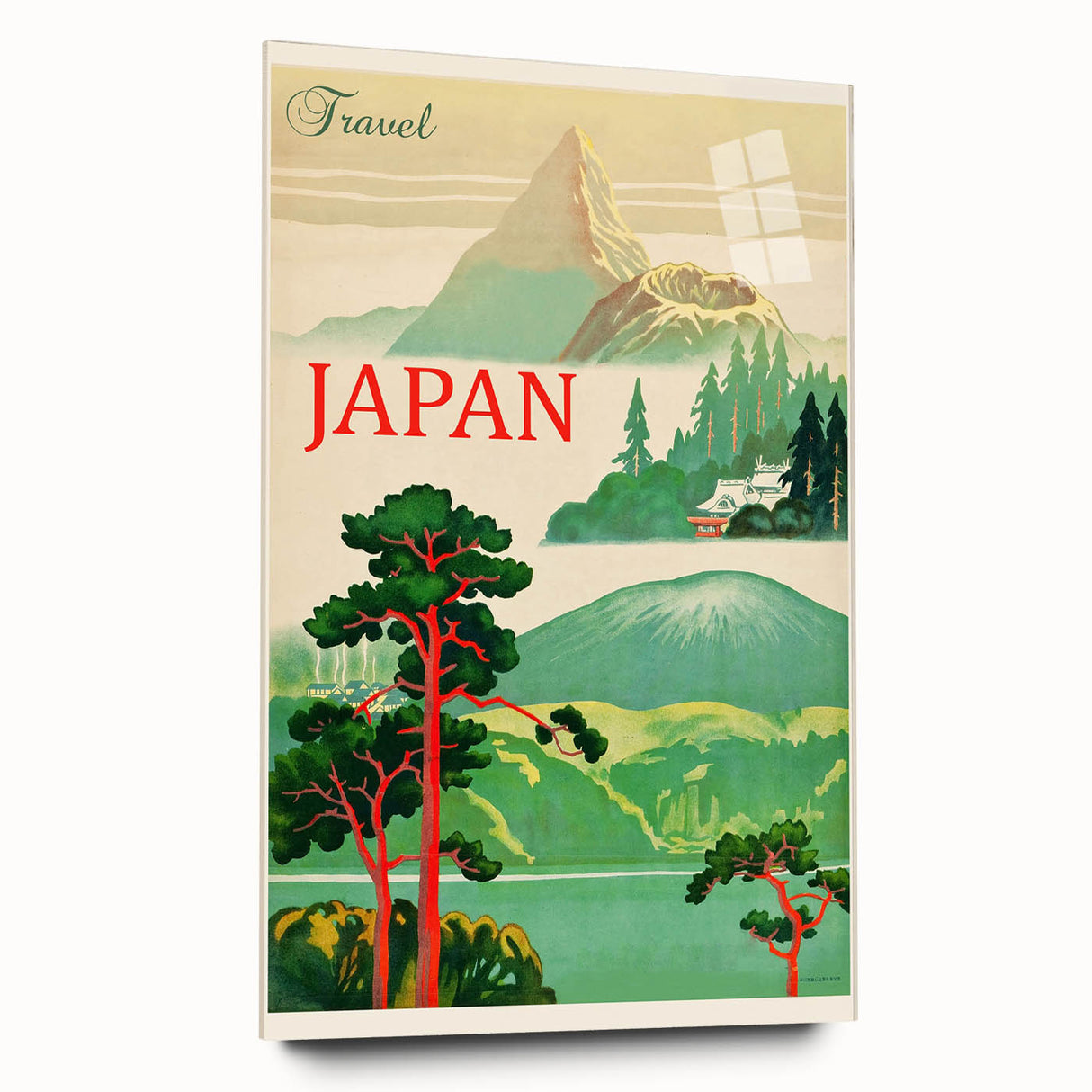 Vintage Japan Travel Poster | Mount Fuji and Scenic Landscape Art Print