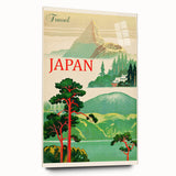 Vintage Japan Travel Poster | Mount Fuji and Scenic Landscape Art Print