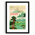 Vintage Japan Travel Poster | Mount Fuji and Scenic Landscape Art Print