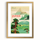 Vintage Japan Travel Poster | Mount Fuji and Scenic Landscape Art Print