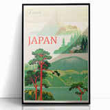 Vintage Japan Travel Poster | Mount Fuji and Scenic Landscape Art Print