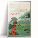 Vintage Japan Travel Poster | Mount Fuji and Scenic Landscape Art Print