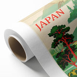 Vintage Japan Travel Poster | Mount Fuji and Scenic Landscape Art Print