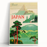 Vintage Japan Travel Poster | Mount Fuji and Scenic Landscape Art Print