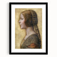 Profile of a Young Fiancée by Leonardo da Vinci - Renaissance Wall Art