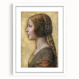 Profile of a Young Fiancée by Leonardo da Vinci - Renaissance Wall Art
