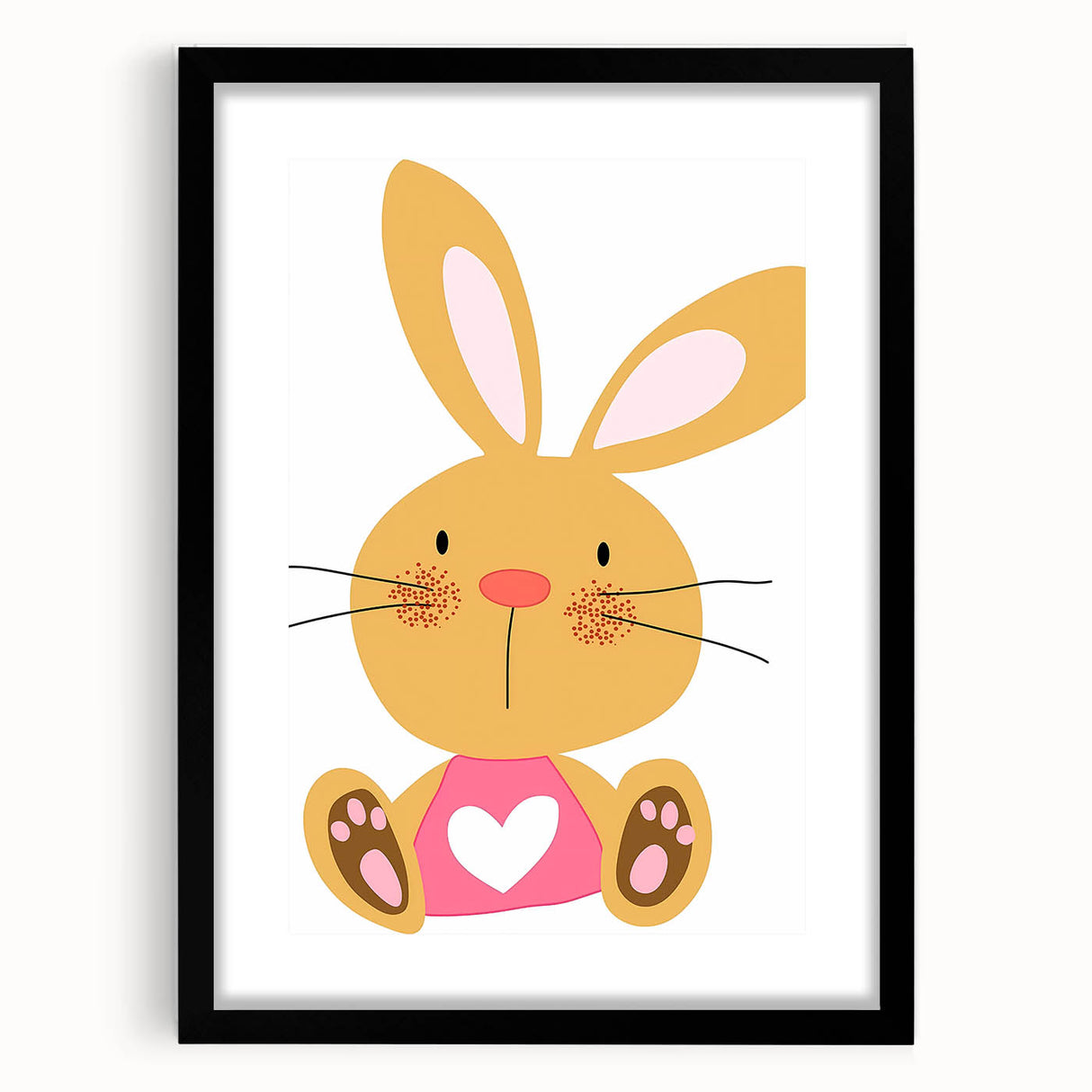 Playful Bunny Nursery Wall Art - Framed Baby Room Decor