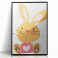 Playful Bunny Nursery Wall Art - Framed Baby Room Decor