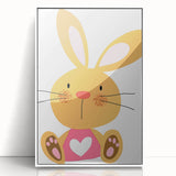 Playful Bunny Nursery Wall Art - Framed Baby Room Decor