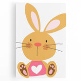 Playful Bunny Nursery Wall Art - Framed Baby Room Decor