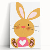 Playful Bunny Nursery Wall Art - Framed Baby Room Decor