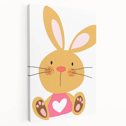 Playful Bunny Nursery Wall Art - Framed Baby Room Decor