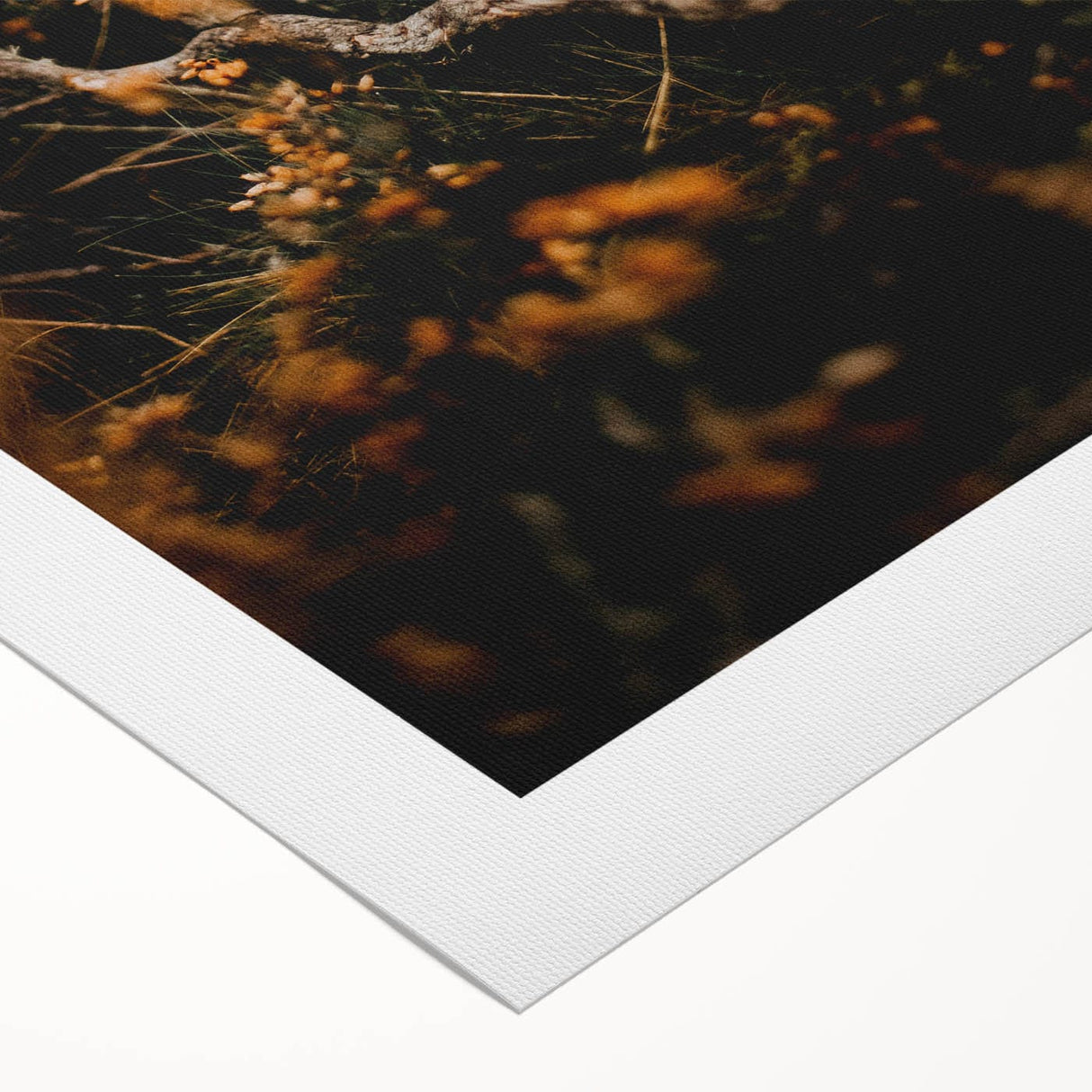 Art deco poster featuring a stylized autumn landscape on rolled canvas, suitable for dining room decor.