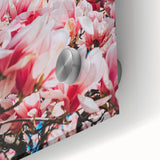 Large abstract wall art in pastel shades on acrylic glass, featuring spring-themed elements, ideal for dining room art.