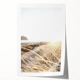 Extra large rolled print of summer-themed floral art with vibrant greens and reds, ideal for art wall dining room.