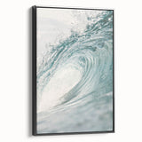 Black and white landscape art painting on framed canvas, featuring a vintage poster style, ideal for bedroom decor.