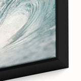 Extra large framed canvas of textured, colorful art with black backdrop, ideal for living room ambiance.